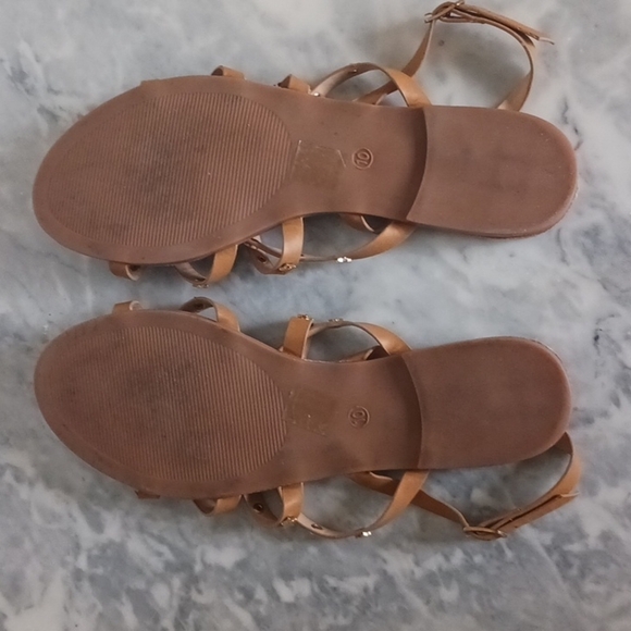 Vintage Havana Flat Strappy Star Stud Sandals,  Size 10 - Picture 6 of 10